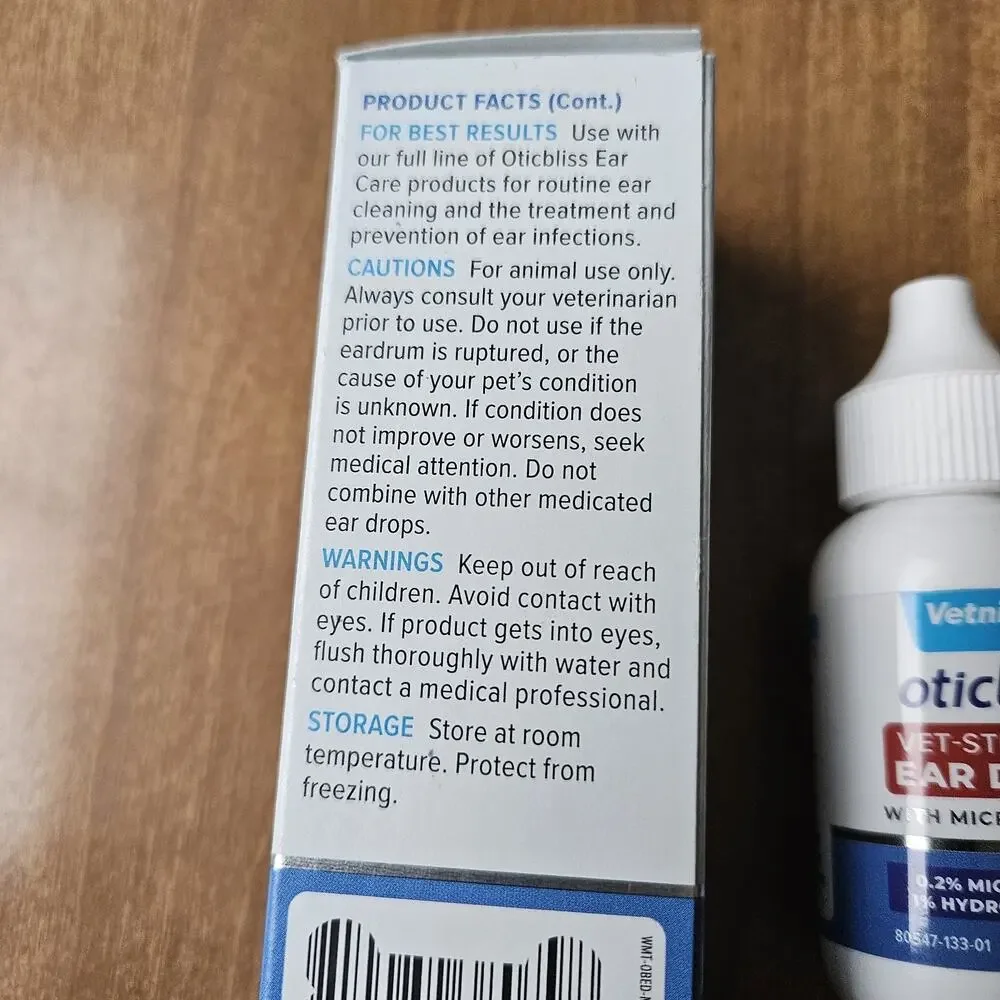 Oticbliss Dog Ear Infection Treatment Dogs Cats Otic Ear Solution Vet Recommend